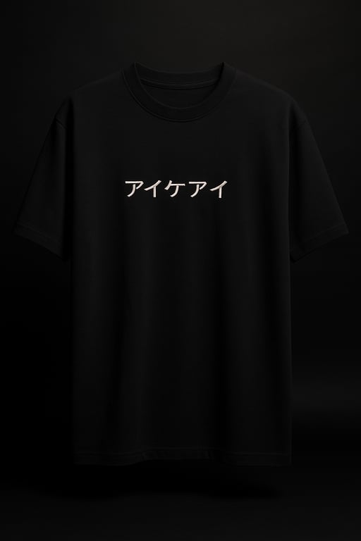 Black on white logo tee